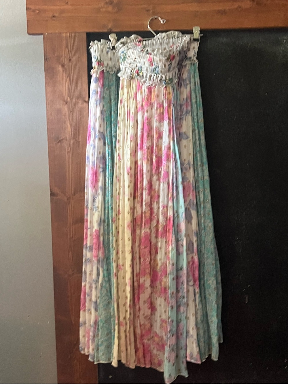 Fillyboo Floral Multi-Color Pleated Maxi Skirt size L euc - Picture 2 of 6